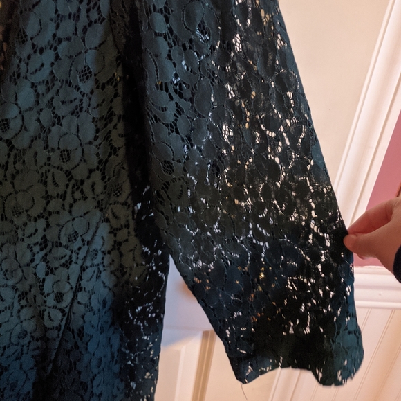 Lee Anderson Green Lace Cardigan - Picture 4 of 6